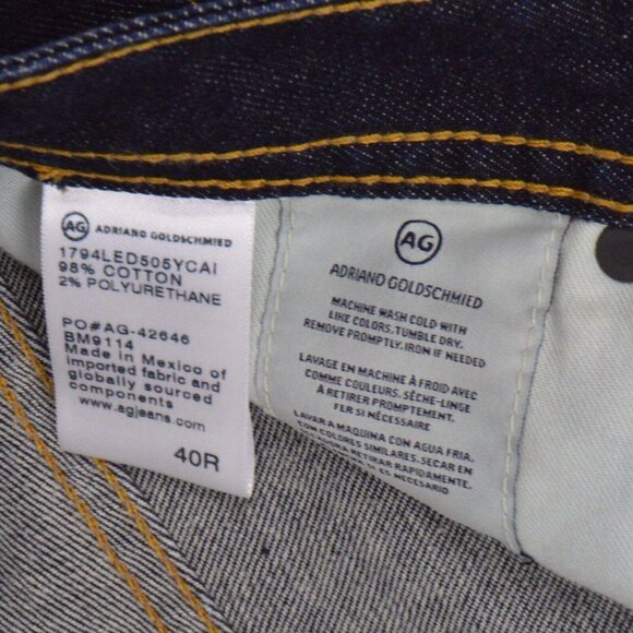 NEW Adriano Goldschmied Mens Jeans 40 Blue Denim The Everett Cotton Blend - Picture 8 of 12